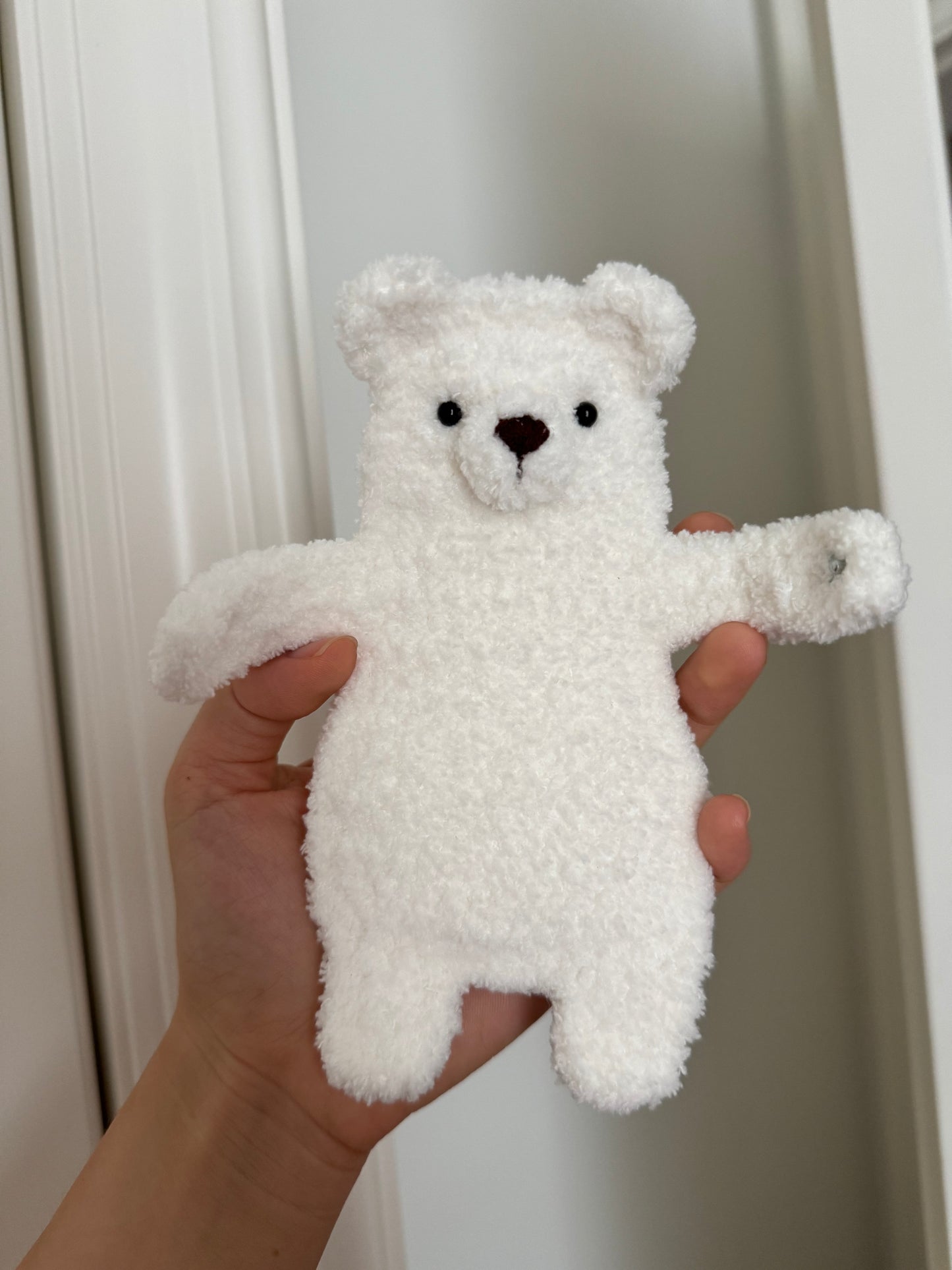 Handmade crochet bear airpods case