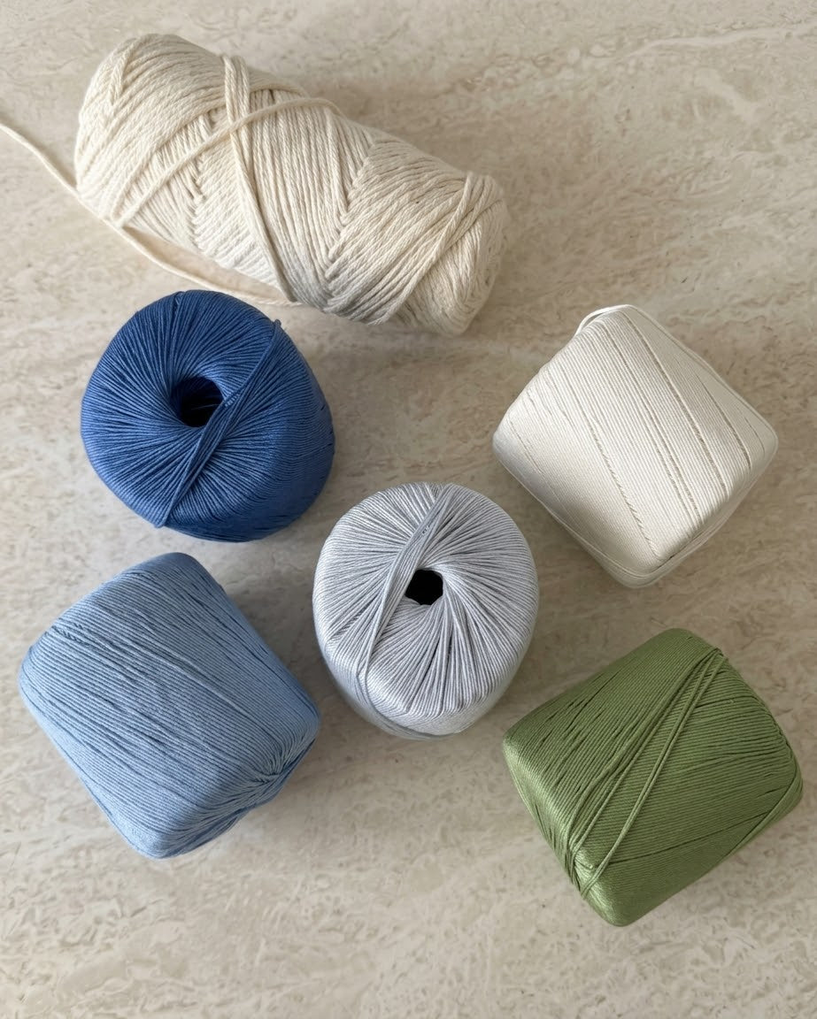 Mercerized Cotton Yarn for Hand Knitting & Crochet