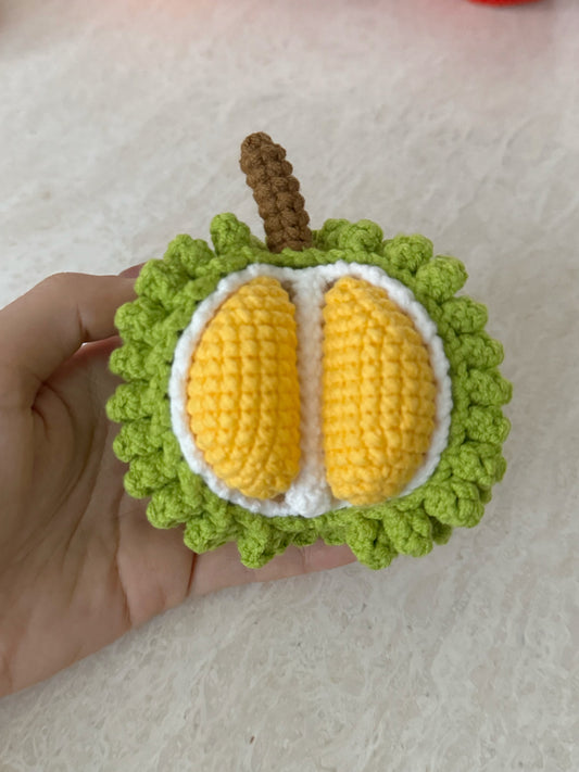 Crochet fruit toys peelable orange/apple/banana/durian toy