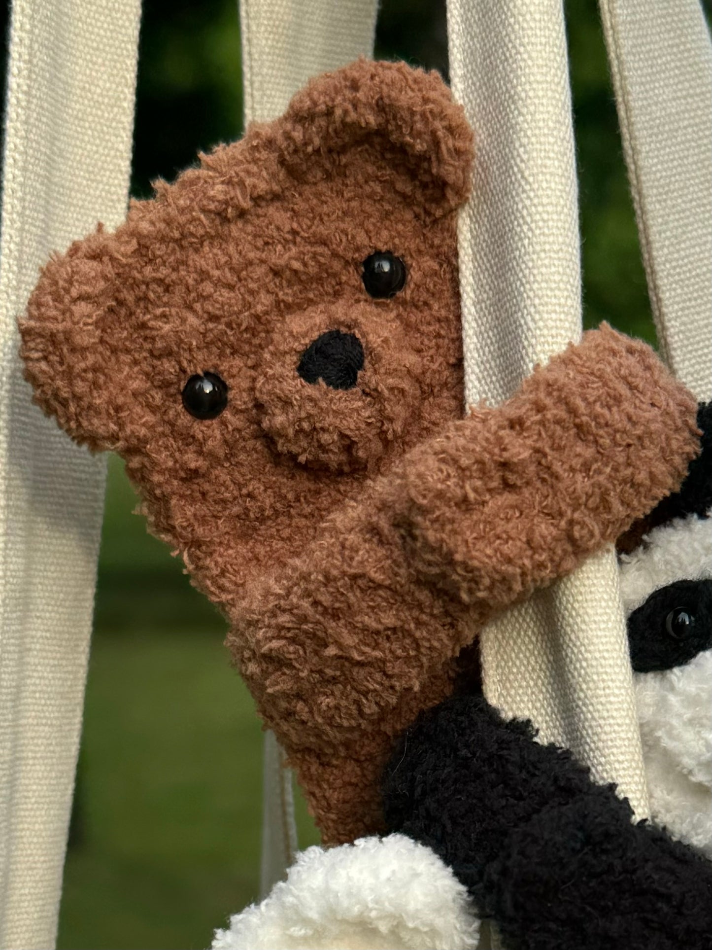 Handmade crochet bear airpods case