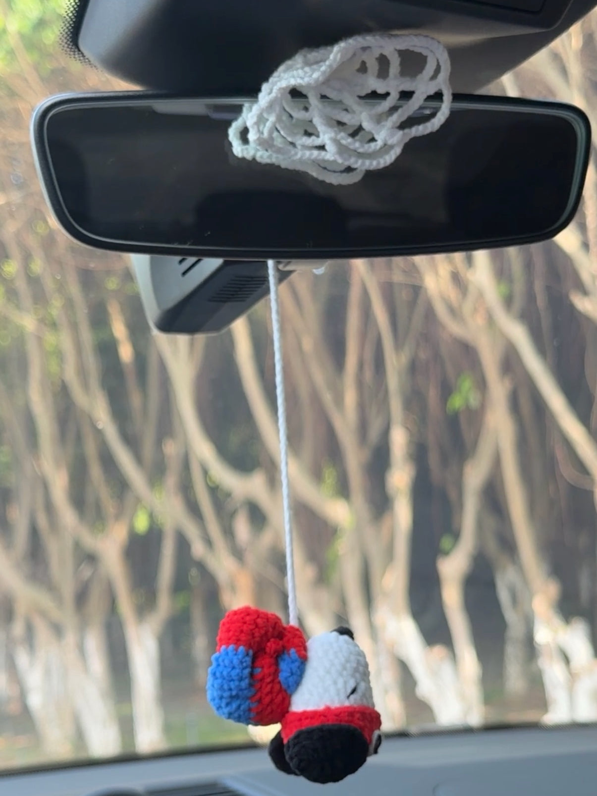 Spider version with stretchy web car hanging & bag charm