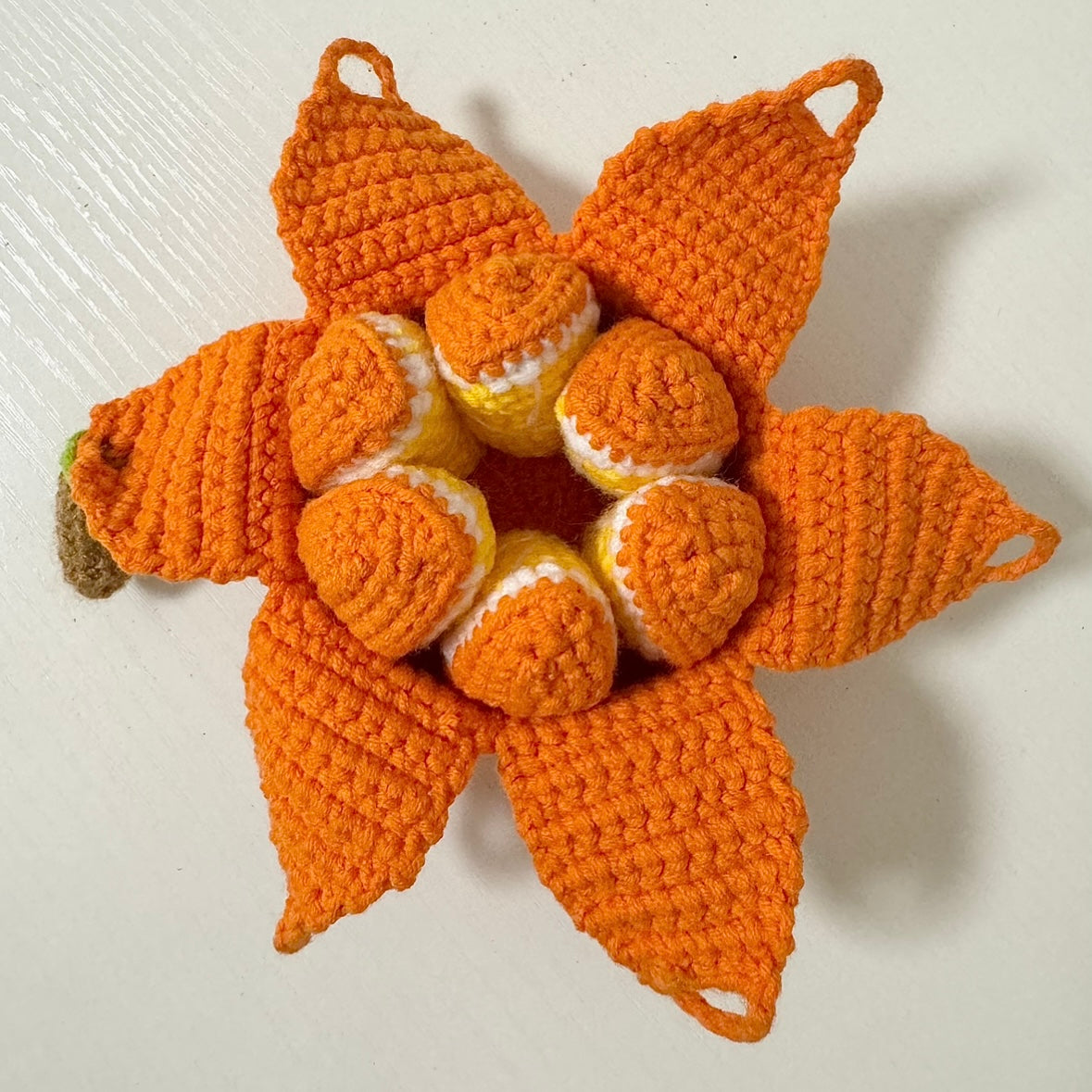Crochet fruit toys peelable orange/apple/banana/durian toy