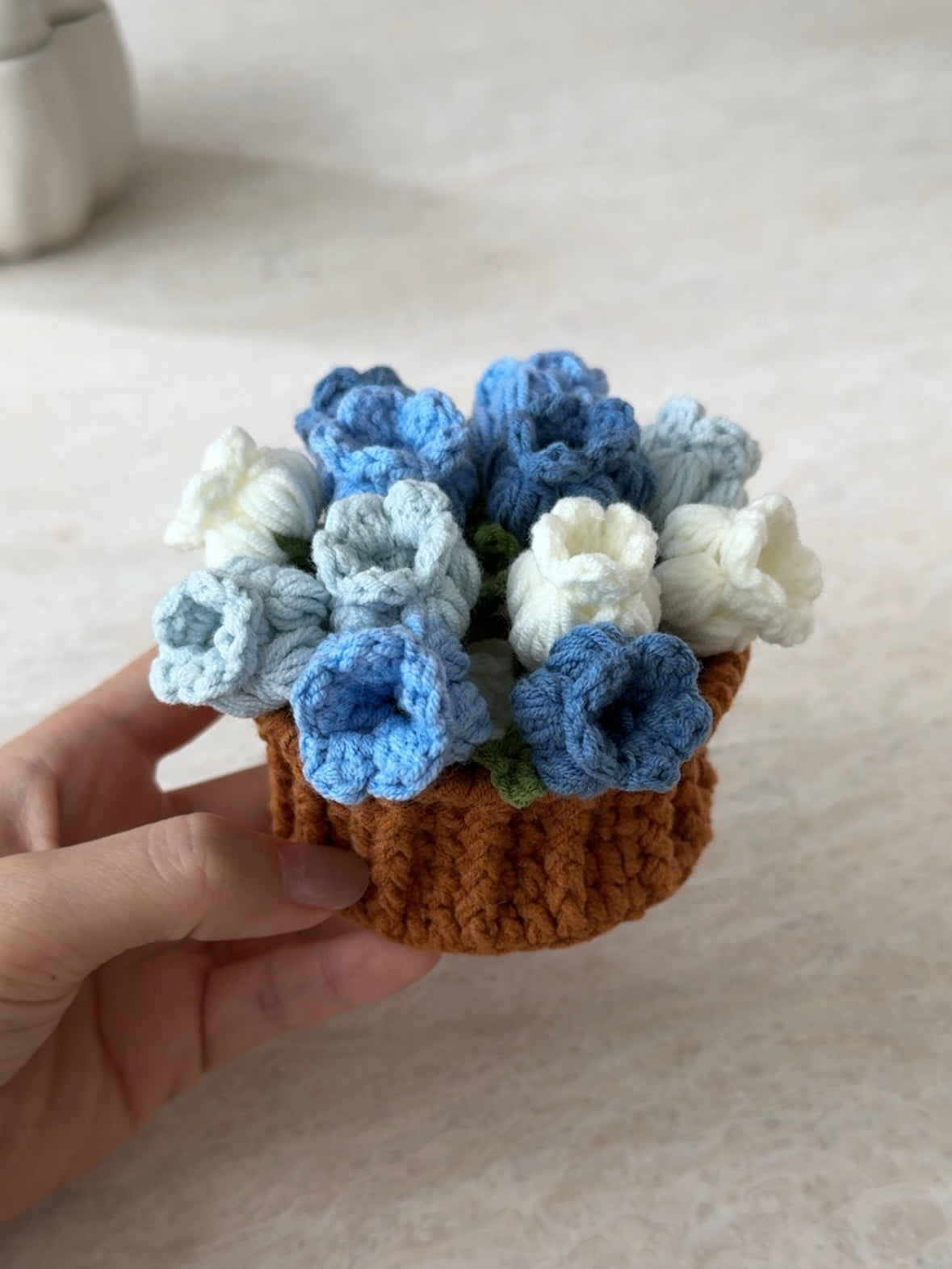 Handmade crochet flower pot coasters