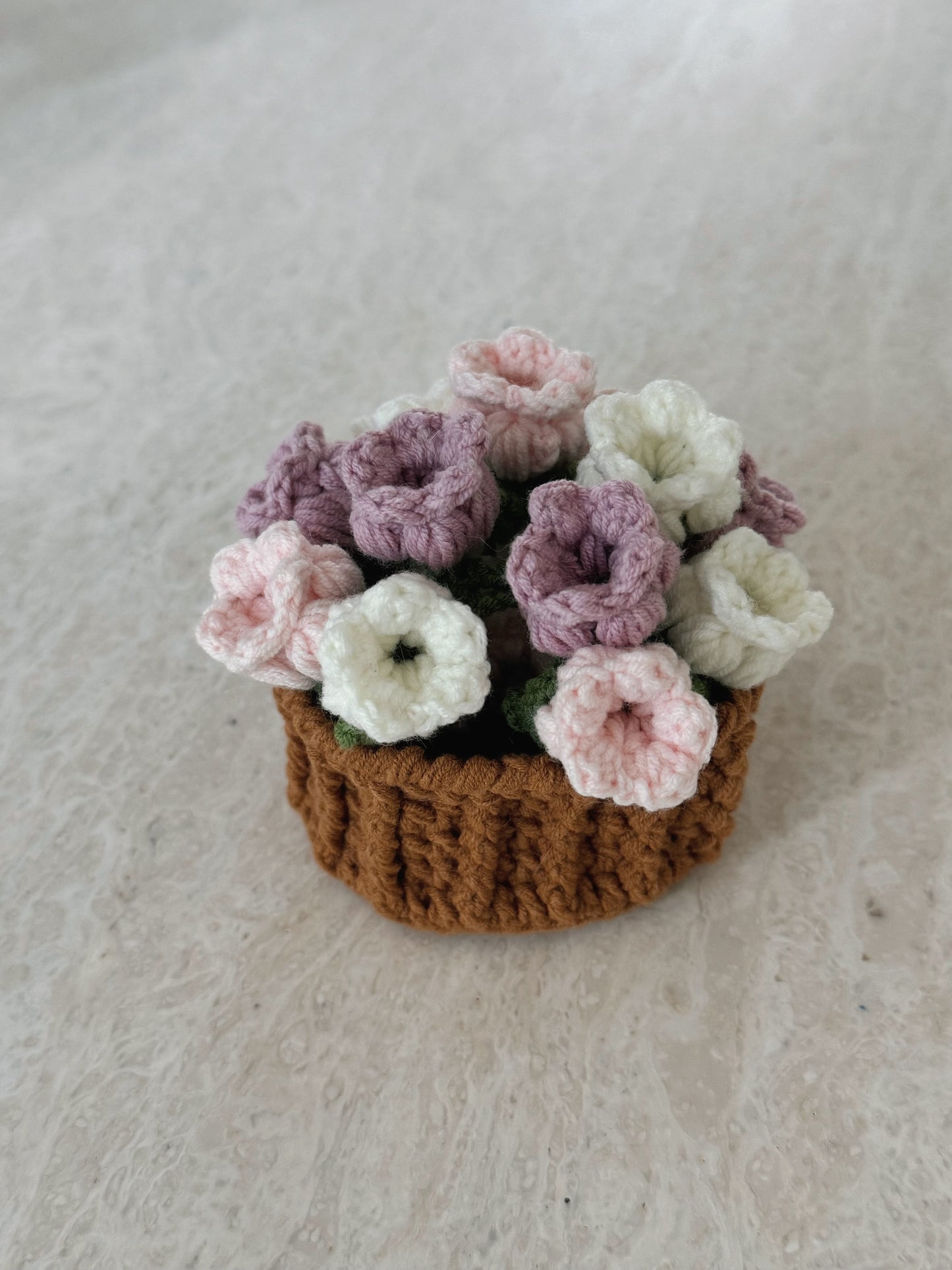 Handmade crochet flower pot coasters