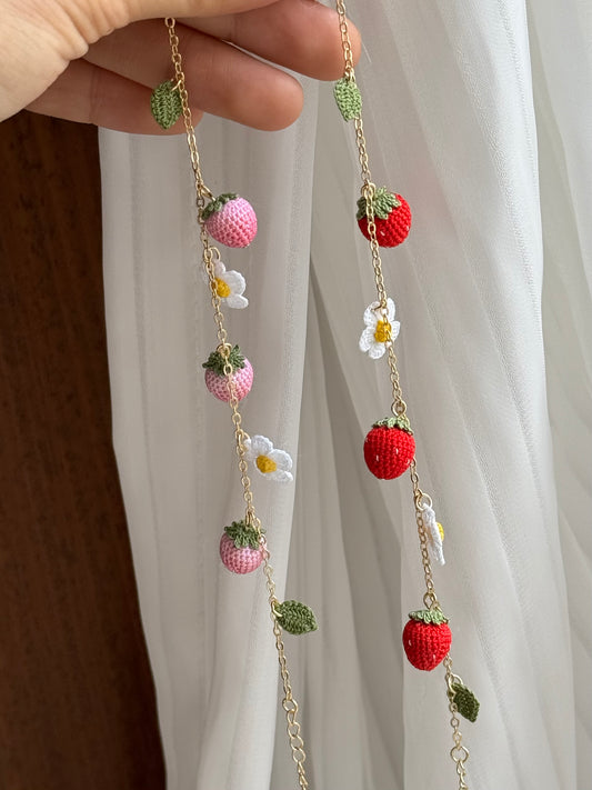 crochet flower bracelet