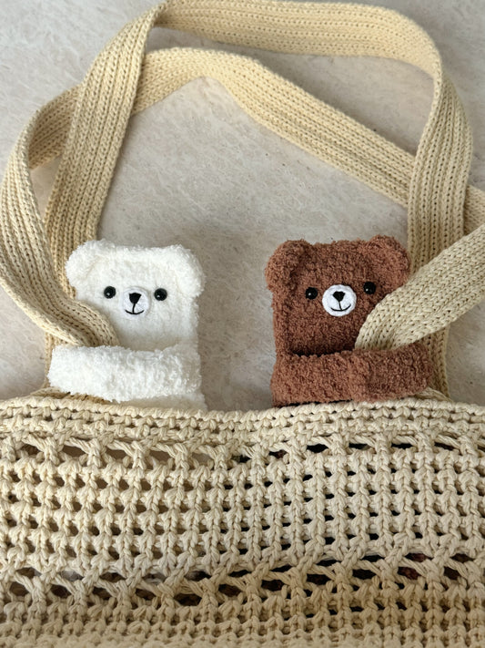Crochet handmade bear AirPods case