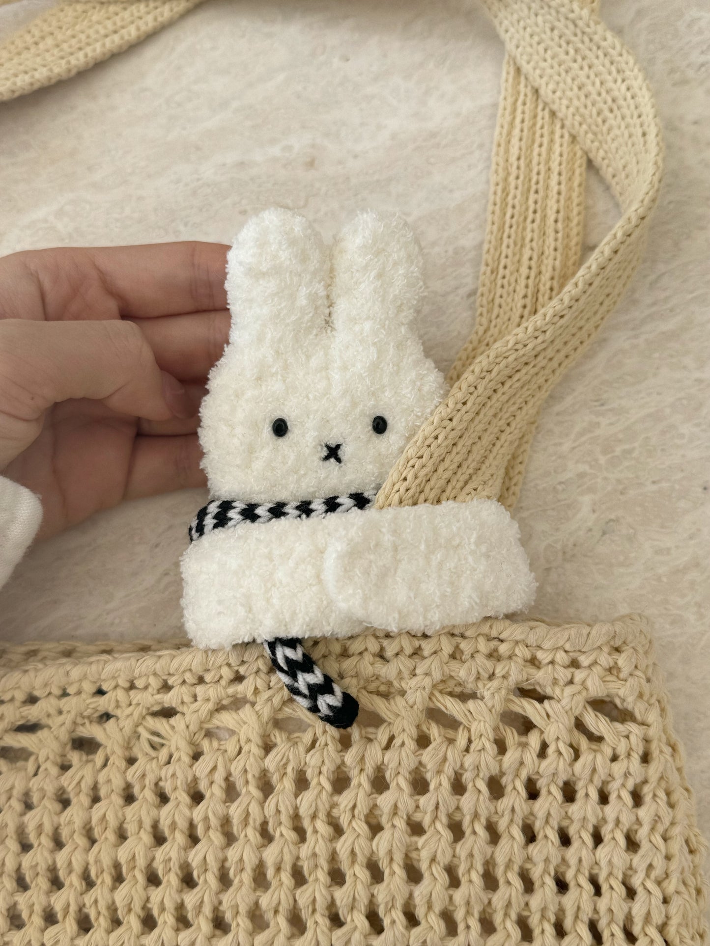 Crochet handmade bunny Airpods case