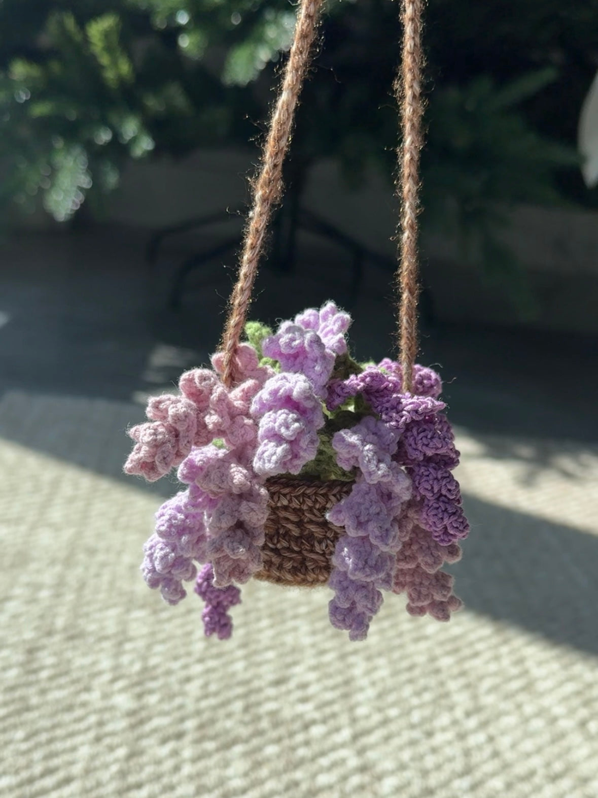 Crochet lavender car hanging accessories