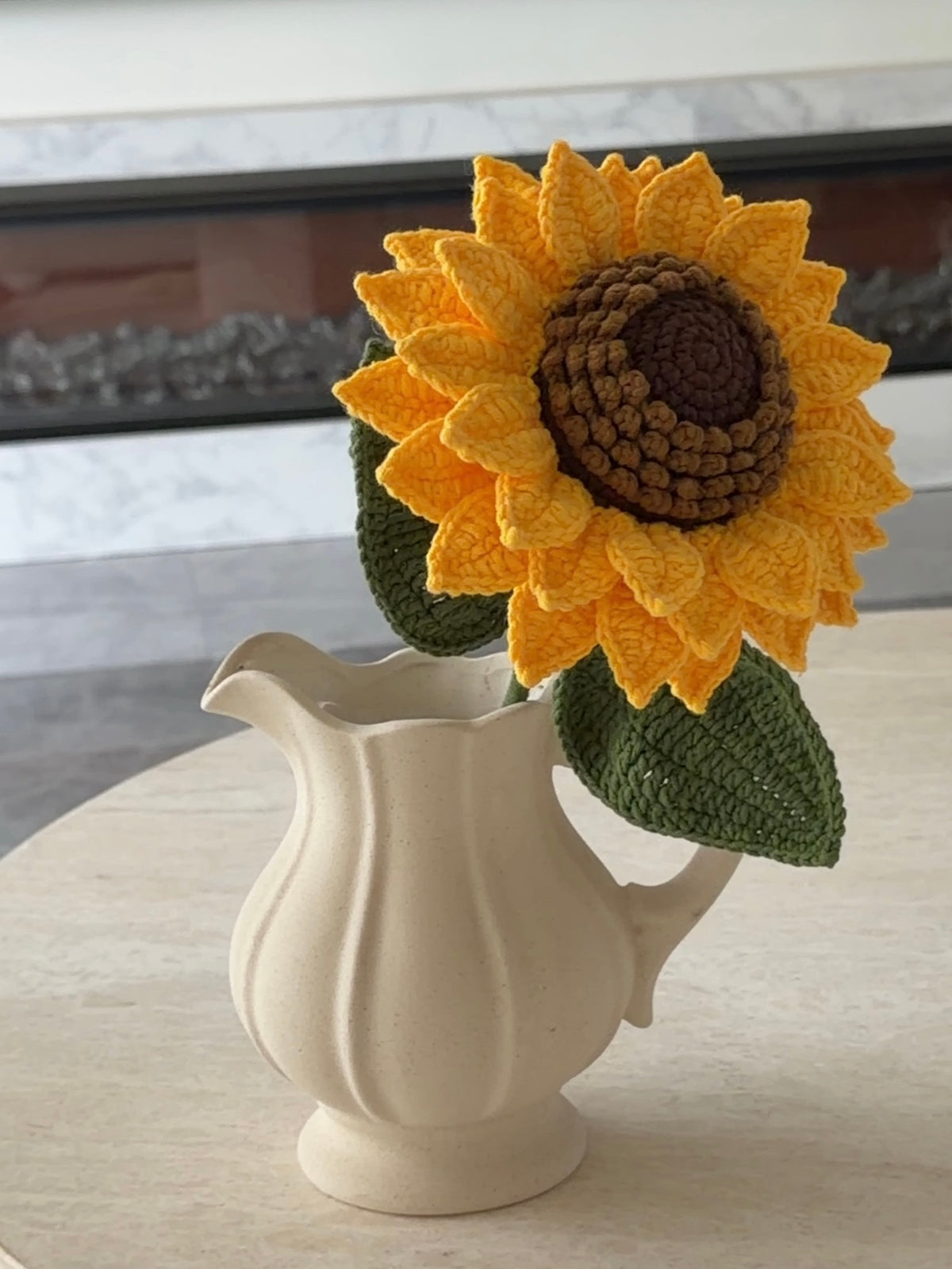 Crochet Sunflower Home Decor