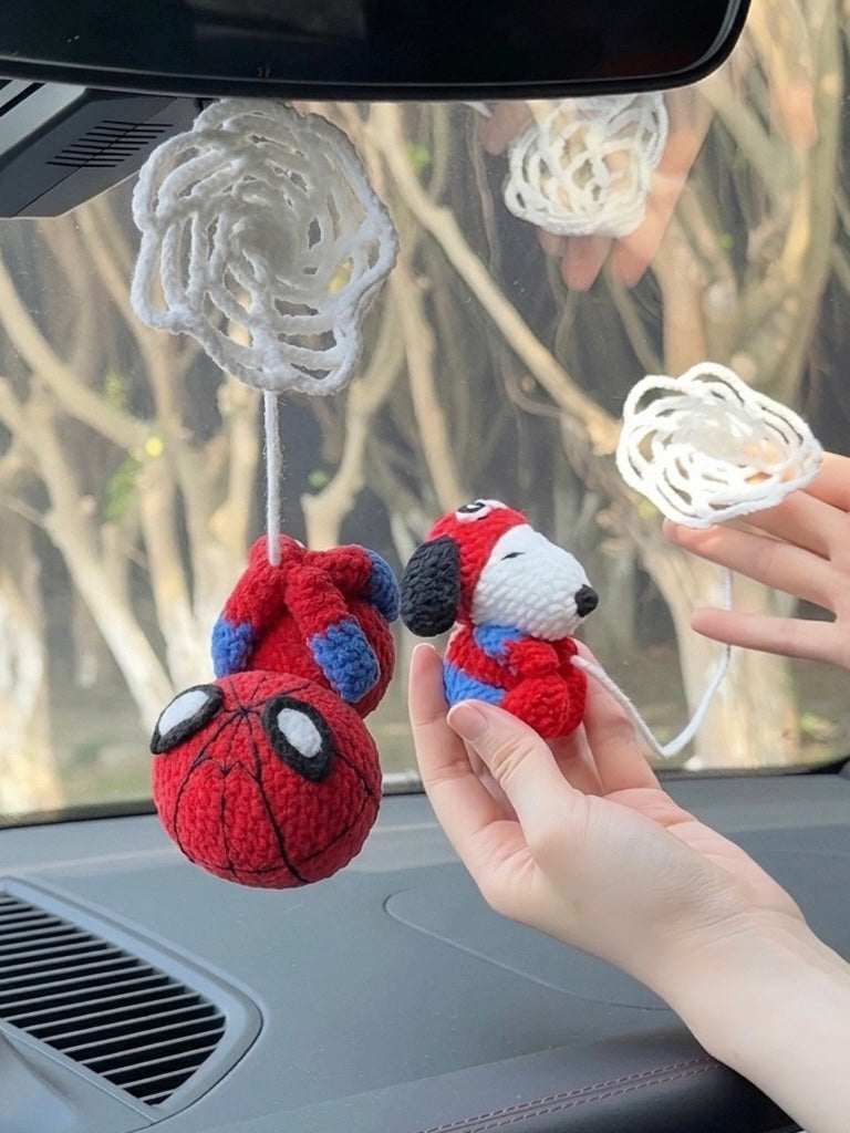 Spider version with stretchy web car hanging & bag charm