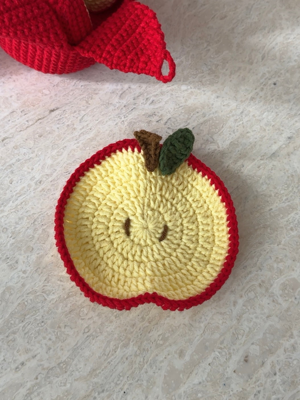 Crochet fruit coaster set