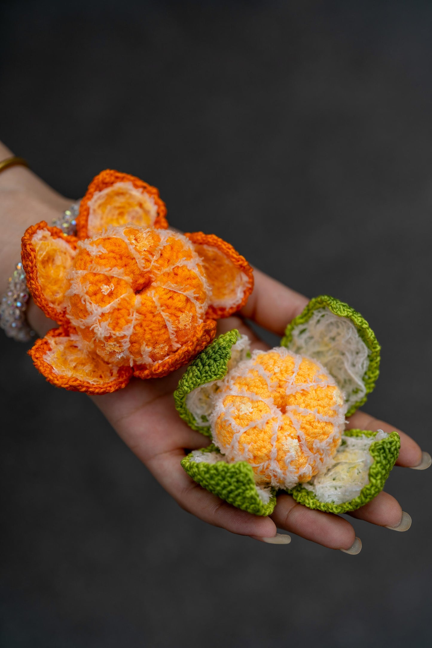 Crochet orange bagcharm