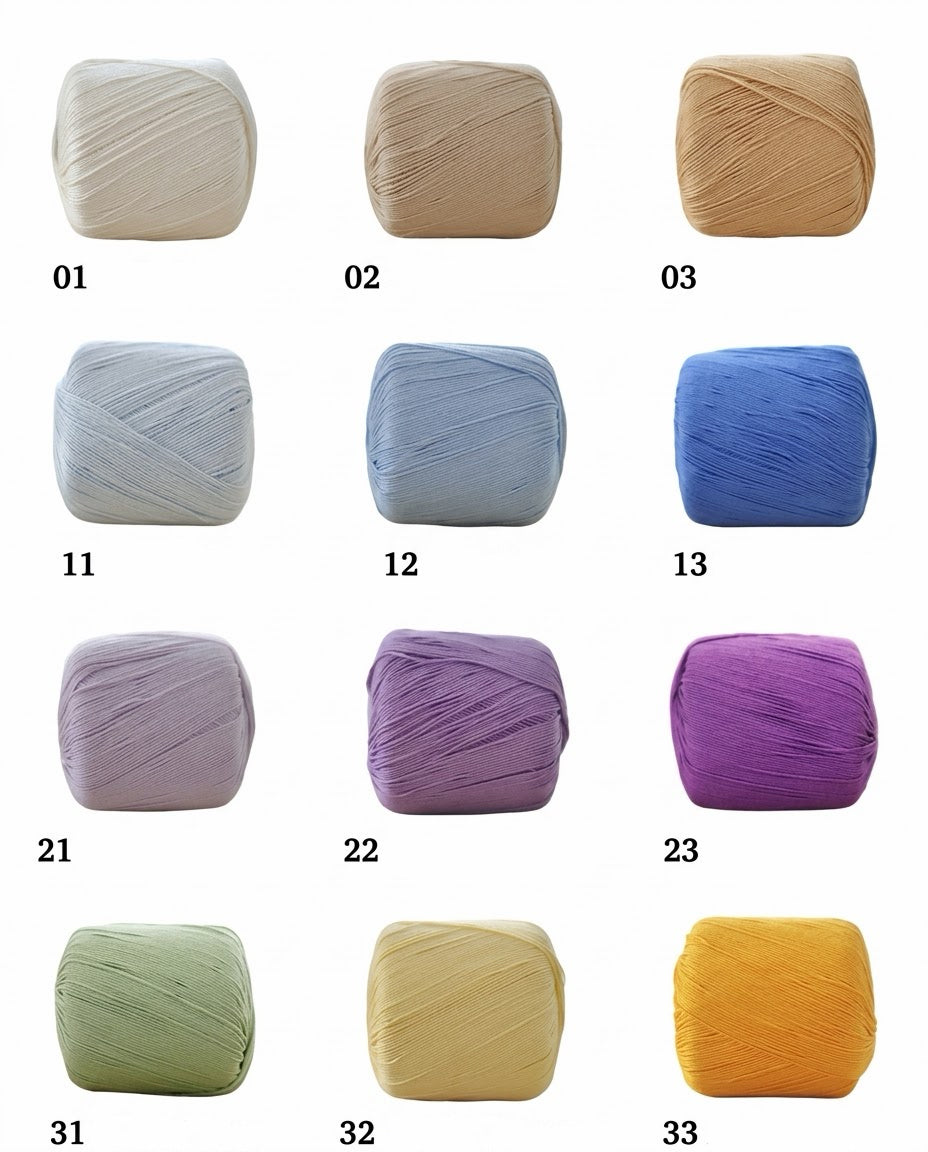 Mercerized Cotton Yarn for Hand Knitting & Crochet