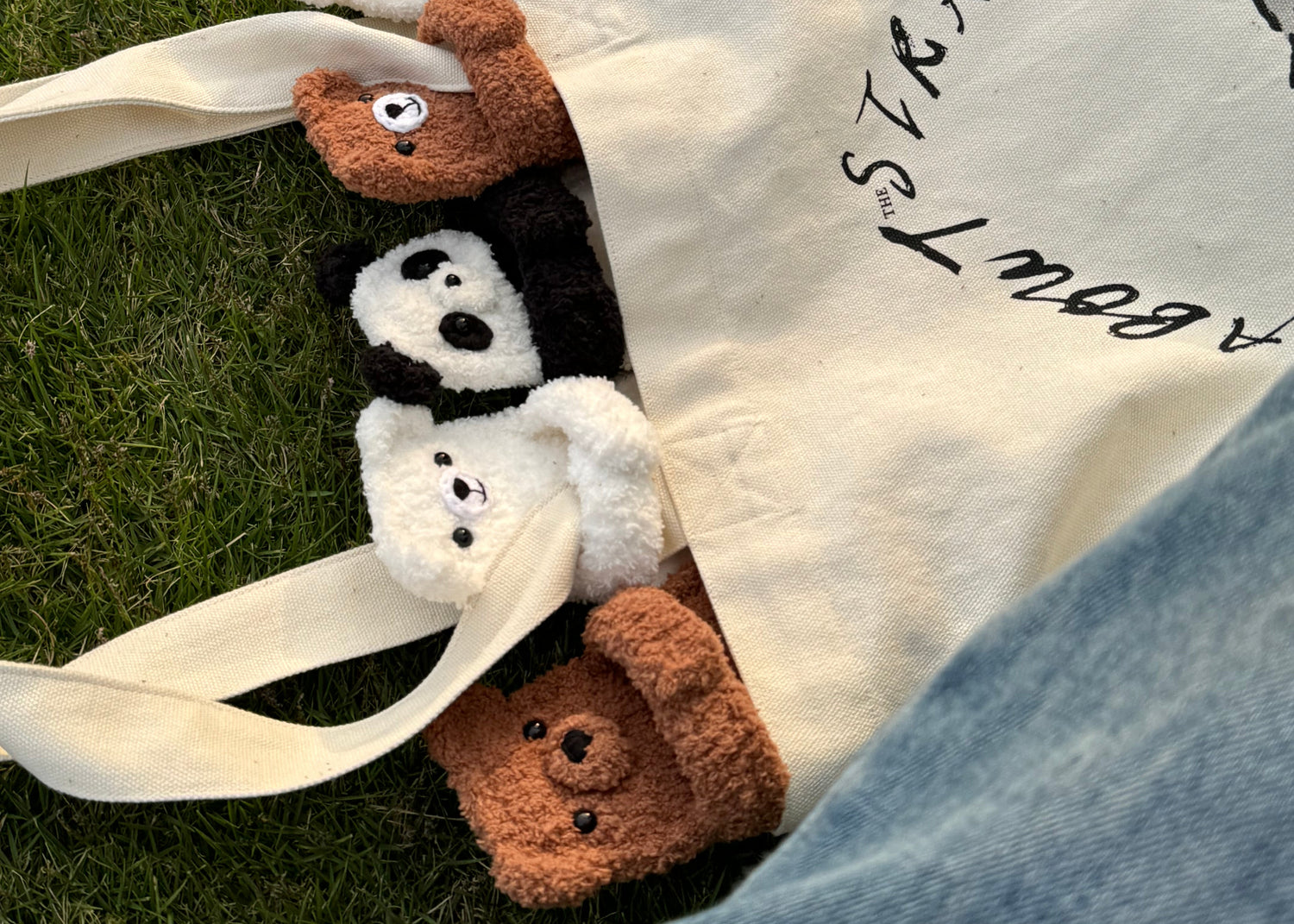 crochet bear bag charms