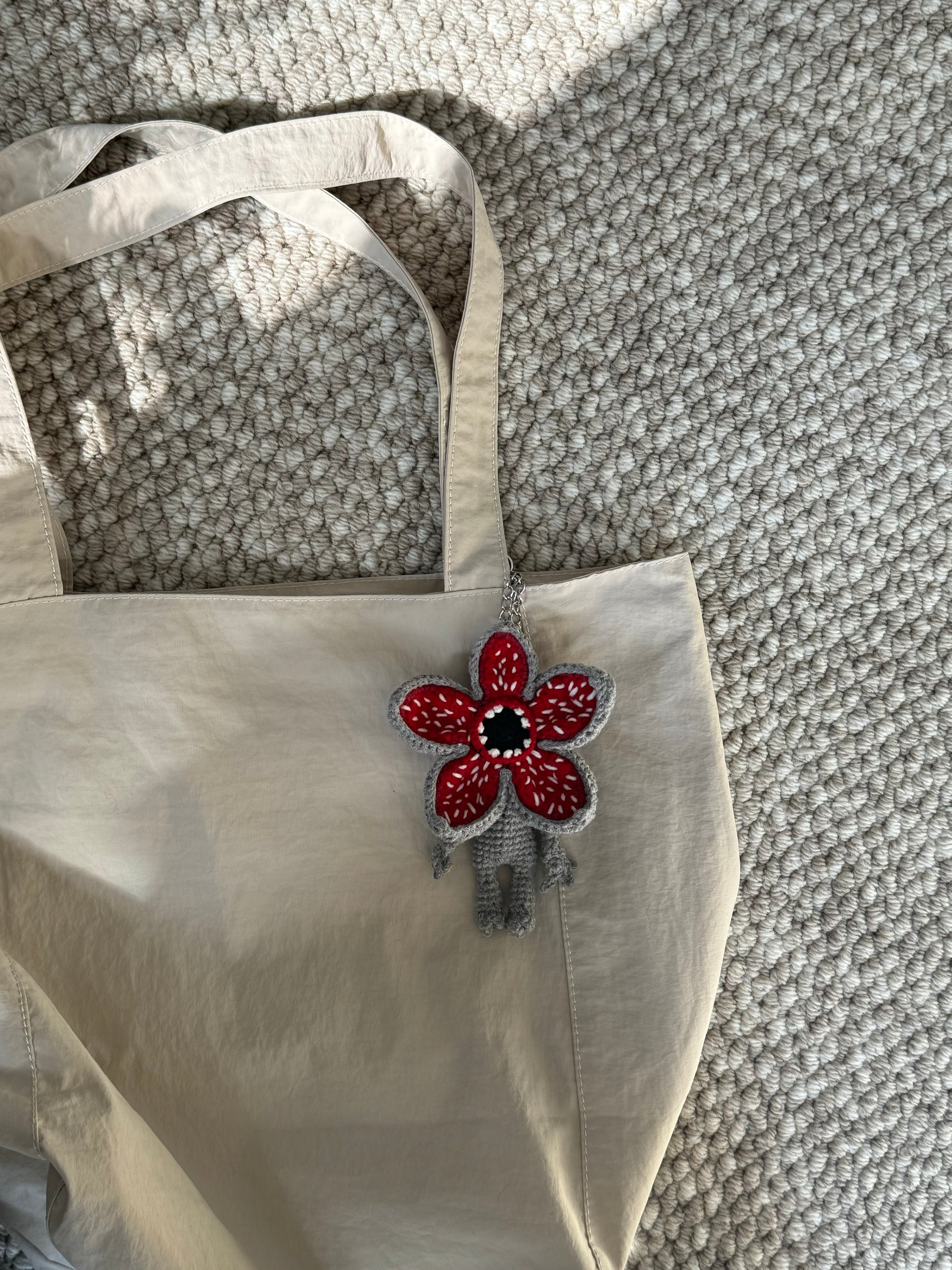 crochet demogorgon bag charm stranger things